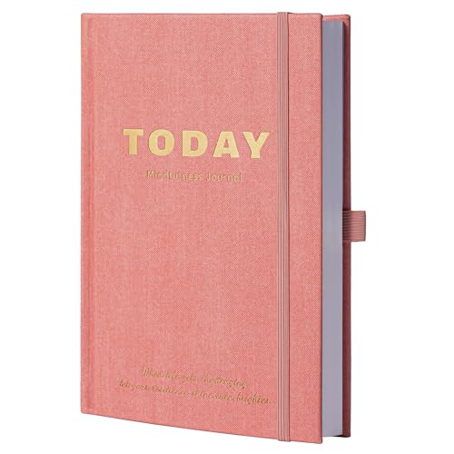 TIEFOSSI Mindfulness Journal, Gratitude Journal Notebook for Women, Daily Guided Self Care Journal with Prompts,120Gsm Thick Paper Self Help & Reflection Planner - color: Pink