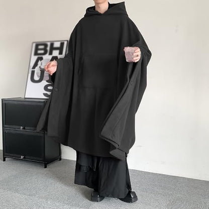 Unisex Warm Meditation Cloak Comfortable Thickened Autumn Winter Hooded Monk Clothing ﻿(Wine red,M) - color: Black, size: X-Large