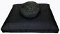 Meditation Cushion Buckwheatt Zafu Pillow & Zabuton Set - Brocade Dragon on Black Zabuton - color: Brocade Dragon on Black Zabuton