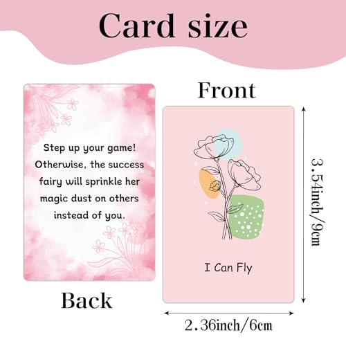 YOKSAS 60 Daily Affirmation Cards for Women – Inspirational & Motivational Quotes, Mindfulness Cards, Positive Affirmation Gift Set for Women, Birthday, Anniversary & Self-Care