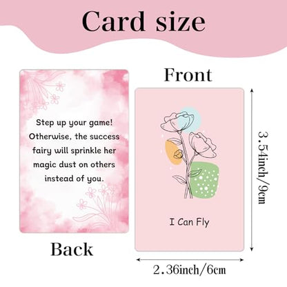 YOKSAS 60 Daily Affirmation Cards for Women – Inspirational & Motivational Quotes, Mindfulness Cards, Positive Affirmation Gift Set for Women, Birthday, Anniversary & Self-Care