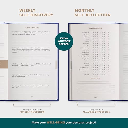 6-Minute Diary – 3-Million-User Gratitude Journal for Women & Men with Prompts – Guided Self Care Book Based on Positive Psychology – Daily Manifestation - color: Night Sky