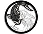 Creoate Koi Fish Wooden Wall Art, Black and White Yin Yang Themed Zen Decor for Yoga Room Bathroom Living Room Farmhouse, 12x12 inches