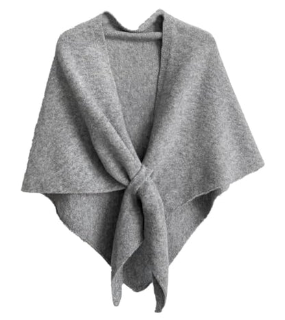 Shawl Wraps For Women,Womens Knitted Knotted Shawls Wool Cashmere Shoulder Top Sweater Shawl Scarf for Fall Winter - color: Gray
