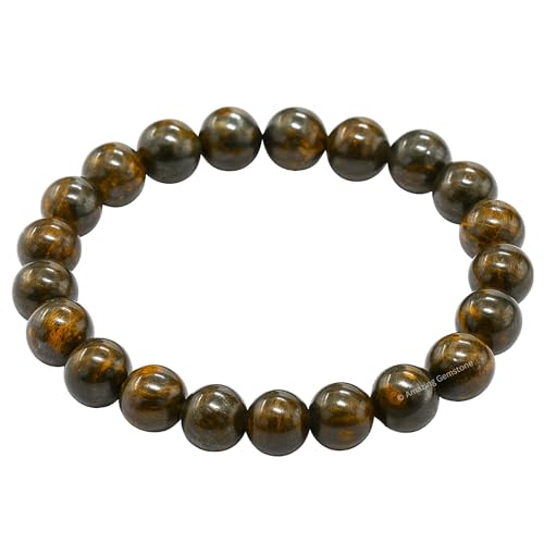 Amazing Gemstone Crystal Bracelet for Women Men's Gifts - Protection Healing Crystal Bracelet - 8mm Gemstone Beaded Stretchable Bracelet Pulseras Para Hombres Mujer Stocking Stuffers Mothers Day Gift (Bronzite) - color: Bronzite