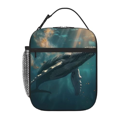 Orca Insulated Lunch Box for Women Men Orca Lunch Bag for Work,Picnic,Travel,Hiking,Beach or Fishing Polyester Orca Lunch Box - color: Orca02