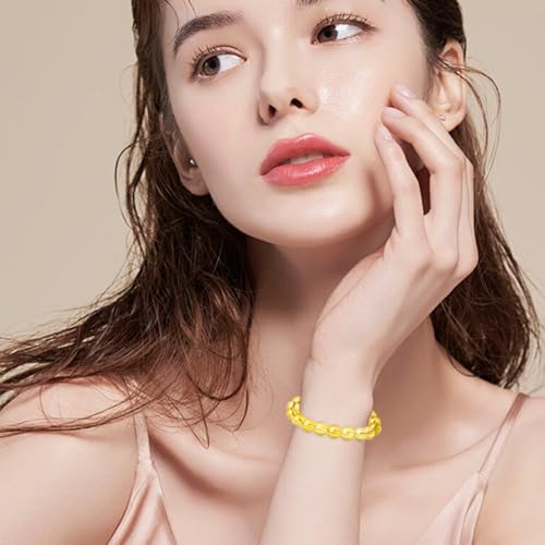 MAIBAOTA Healing Crystal Bracelet for Women Men, 8/4 mm Natural Stone Beaded Bracelets, Jewelry Birthday Gifts, Round Gemstones Stretch Bracelets - color: Yellow-Citrine, size: 8 mm