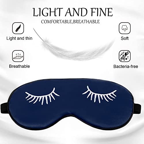 8 Pieces Funny Sleep Mask Silk Eye Mask with Adjustable Strap Soft Cute Blackout Blindfold Eye Cover for Women Men Full Night's Sleep, Travel, Nap, Meditation(Retro Colors) - color: Retro Colors
