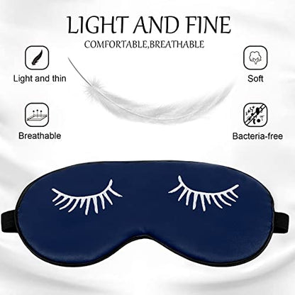 8 Pieces Funny Sleep Mask Silk Eye Mask with Adjustable Strap Soft Cute Blackout Blindfold Eye Cover for Women Men Full Night's Sleep, Travel, Nap, Meditation(Retro Colors) - color: Retro Colors
