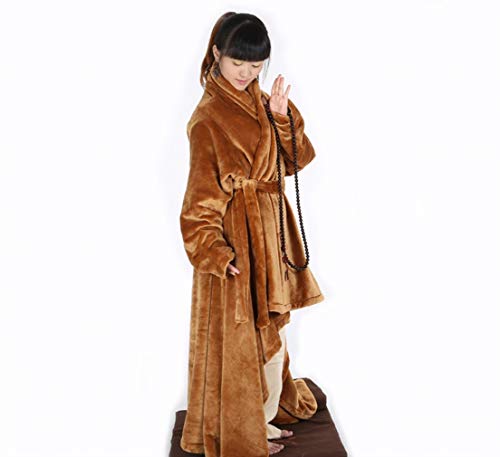 ZanYing Unisex Thickened Warm Flannel Meditation Cloak Yoga Shawls