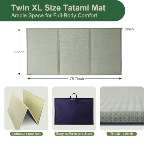 Japanese Traditional Tatami Mat - size: 3'3" x 6'7", style: Rush Grass Mat 78“×39”×0.47“