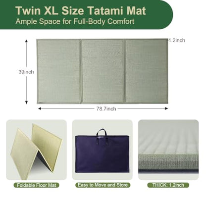 Japanese Traditional Tatami Mat - size: 3'3" x 6'7", style: Rush Grass Mat 78“×39”×0.47“