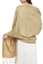 Pashmina Shawl Wrap with Ethnic Paisley Two Tone Jacquard Scarf for Women - color: Light Green