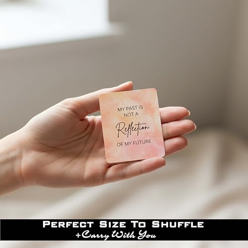 Affirmations for a Women – Uplifting Motivation Cards for Confidence, Self-Worth & Inner Strength, Mindful Self Care Deck & Thoughtful Birthday Gift-52 Inspirational Affirmation Cards for Women.