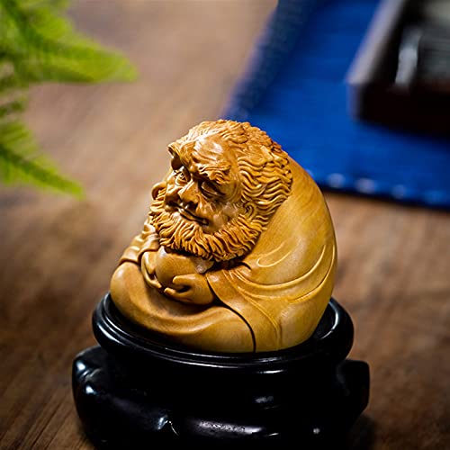 Weiping - Creative Design Buddha Wood Carving Zen Statue Feng Shui Meditation Desktop Decoration Home Decoration Indoor Statue