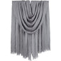 Women Summer Scarfs Large Long Lightweight Linen Beach Gauze Shawl Wrap 75”×43” - color: Grey
