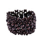 Zian Bohemian Wooden Beaded Bracelets for Women Handmade Colorful Wide Chunky Elastic Stretch Bracelets Boho Wristband Summer Beach Jewelry - color: Brown