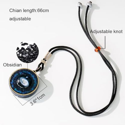 Day Day Up Orgonite Necklace - Sri Yantra Rotatable Pendant For Anti Stress Anxiety & Meditation - Malachite And Tiger Stone For Spiritual Healing & Positive Energy - color: Style 5