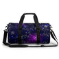 Space Galaxy Constellation Zodiac Star Purple Blue Cylindrical Portable Fitness Bag, Large Capacity Handbag - color: Space Galaxy constellation zodiac star purple