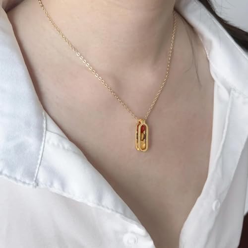 Natural Crystal Necklace Gift for New Beginnings, Crystals and Healing Stones Necklace for Anxiety Relief, Encourage Gift For Women, Mum, Natural Genuine Gemstone, Cheer Up - color: Gold, style: New Beginnings