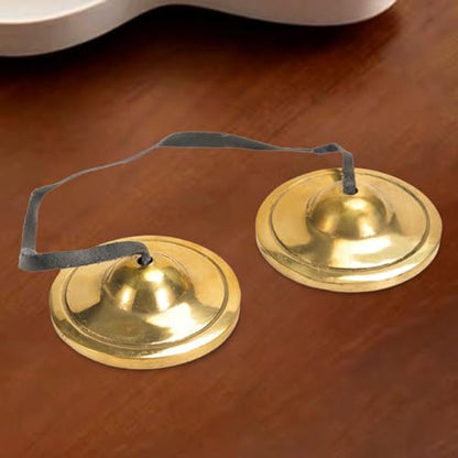 Tingsha Cymbals Tibetan Meditation Bells 6.5cm Yoga Awakening Bells Meditation Chime Bells for Sound Therapy- D