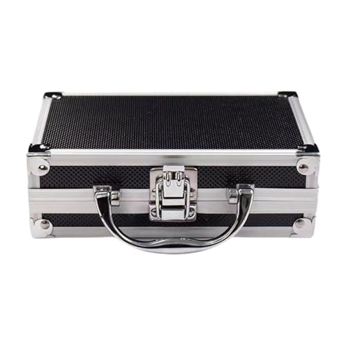 Aluminum Briefcase Aluminum Alloy Carrying Case, Metal Briefcase, Small Hard Container Tool Box Portable for Tools Traval Toys