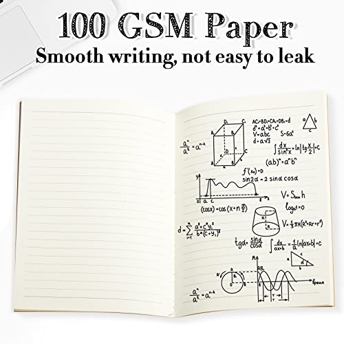 Sabary 72 Pack Kraft Paper Notebook Journals 5.5 Inch x 8.3 Inch A5 Notebook in Bulk Softcover Ruled for Writing Sketch Travel Journal with 60 Pages 30 Sheets(Black,Brown,Line) - color: Black,Brown, style: Line