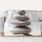 Meditation Stone Soft Throw Blanket Lightweight Cozy Plush Blanket for Couch, Sofa, Bed, Travel, Decorative All Season Blanket - size: 80"x60"