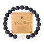 Beaded Bracelets For Women Stone Bracelets For Women Agate Stone Bracelet Natural Bracelet Stone Of Peace Handmade Yoga Stretch Elastic Bracelet - color: Cross Bracelets-Black