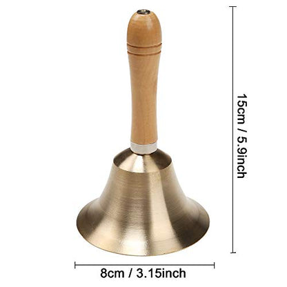Super Loud Solid Brass Hand Call Bell - size: 3.15 inch