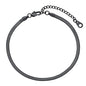 FindChic Elegant Herringbone Snake Chain Anklets/Bracelets 3MM/5MM Width Stainless Steel/18K Gold/Rose Gold Plated/Black 4 Color Options, 8.3'' 8.5'' 10.5'' Length, with Gift Box - color: A: 3mm 8.5'' anklet (Black)