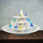 Indoor Tabletop Fountain 3-Tier Waterfall, Zen Meditation Fountain with LED Light, Small Desk Water Feature Soothing Sound Relaxing for Office Home Décor - size: 3-Tier Fountain