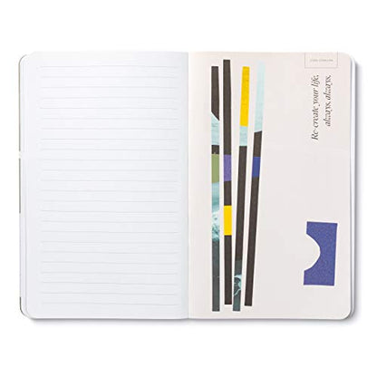 Compendium Softcover Journal - To exist is to change… to go on creating oneself endlessly. – A Write Now Journal with 128 Lined Pages, 5″W x 8″H - color: Creating Multicolor
