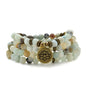 108 Healing Mala Beads Bracelet or Necklace with Gold Lotus Charm - style: Amazonite