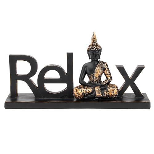 Smadeer Buddha Statue Buddah Buda - Buddah Statues for Home Decoration,Laughing Buddha Statue for Yoga feng Shui Meditation Spiritual Room Decor,Buddha Decor Indoor, Relax Budha Zen Decor