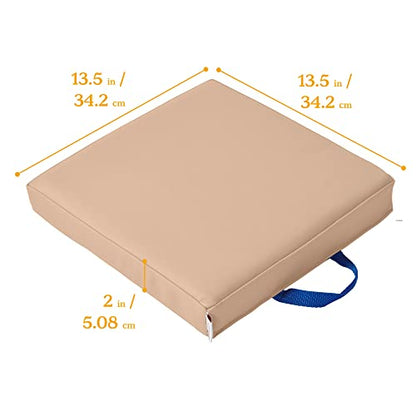 ECR4Kids SoftZone Square Floor Cushions with Handle, Flexible Seating, Sand, 6-Piece - color: Sand