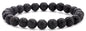 Men Women 8mm Natural Stone Lava Rock Diffuser Bracelet Elastic Yoga Agate Beads Bracelet Bangle - color: Lava Stone