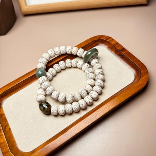 Natural Star Moon Bodhi Bracelet for Women Men Double-loop Winding Star Moon Bead Bracelet Meditatioon Healing Anxiety Relief Energy Buddha Bead Bracelets Birthday Gift - color: Bodhi 24