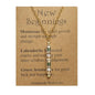 KZL Healing Crystals Necklace Spiritual Crystal Pendant Necklace for Women Men Reiki Natural Stones Beaded Stress Relief Anxiety Necklace Empath Protection New Beginnings Good Luck Gifts - style: New Beginnings