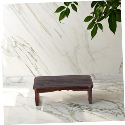 Totority Foldable Wooden Meditation Stool for Zen Practice Portable Kneeling Bench Comfortable Cushion for Meditation Tea Ceremonies and Prayer