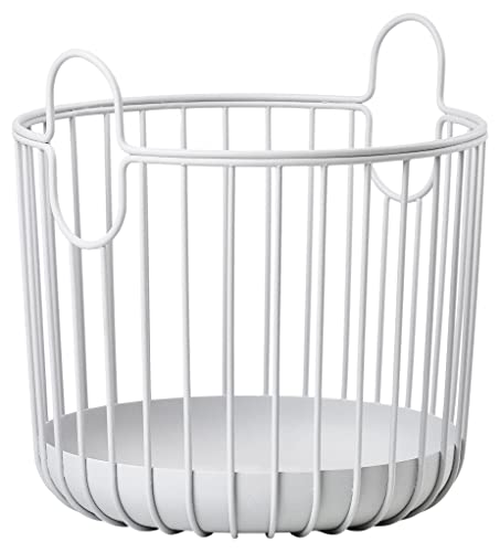 Zone Denmark Inu Basket - Stylish and Functional Storage for Kitchen, Bathroom, Children's Room, and Home Office - Powder-coated steel - 7.9" x 7.9" inches - Small - Soft Grey