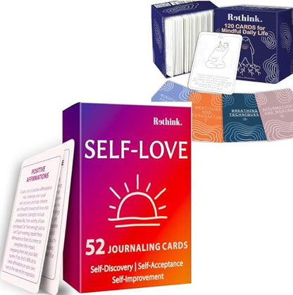 QUOKKA Journaling & Meditation Cards Bundle – 172 Mindfulness Cards