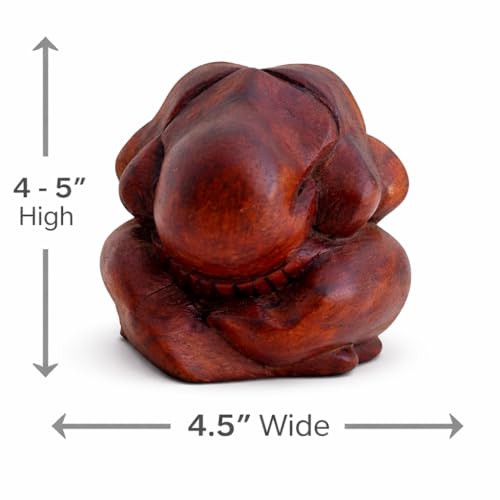 Weeping Buddha Yogi Meditation Wood Statue - OMA Brand