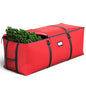 7.5Ft Christmas Tree Storage Bag, Fit up to Artificial Xmas Trees, with Double Zipper & Buckle Straps, Handles for Easy Carry, 600D Oxford Fabric Waterproof and Dustproof. (Red)