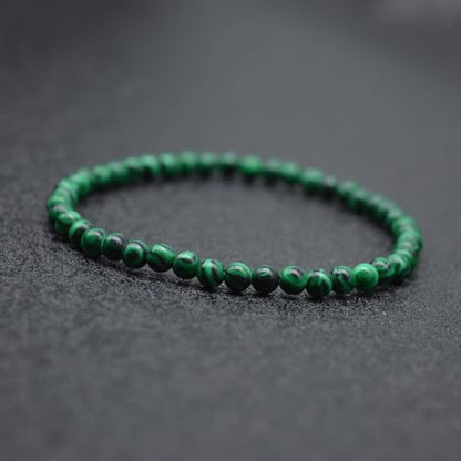 KIKILA 4mm Mini Gemstone Energy Bracelets Crushed Stone Beaded Bracelet Natural Stone Charm Beaded Small Couples Bracelets for Women
