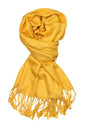 Achillea Lightweight Pashmina Scarf for Women – Soft Silky Shawl Wrap for Evening Dresses, Bridesmaids & Everyday Wear - color: Gold