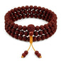 Agan Traders 108 Mala Prayer Beads Necklace for Men & Women – Tibetan Buddhist Prayer Beads Wrist Mala - Handmade Yak Bone Japa Mala Beads for Meditation, Yoga & Healing - color: Rudraksha Rd-8