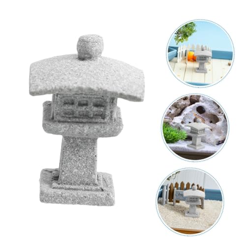 ULTECHNOVO Japanese Mini Statue Zen Garden Lantern Stone Sculpture for Indoor Outdoor Decor