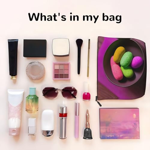 Yoga Meditation Versatile Travel Toiletry Bag - Fake Hemp Makeup Bag, Perfect for Daily Use & Business Trips