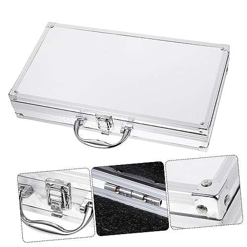Aluminum Tool Box Multi-Functional Portable Hard Case for Equipment Storage Small Size Sturdy Aluminum Alloy Locking Briefcase for Travel and DJ Gear